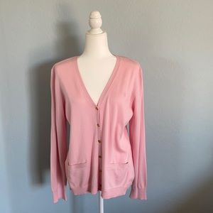 Ralph Lauren Long Sleeve Cardigan Pink Sz. XL